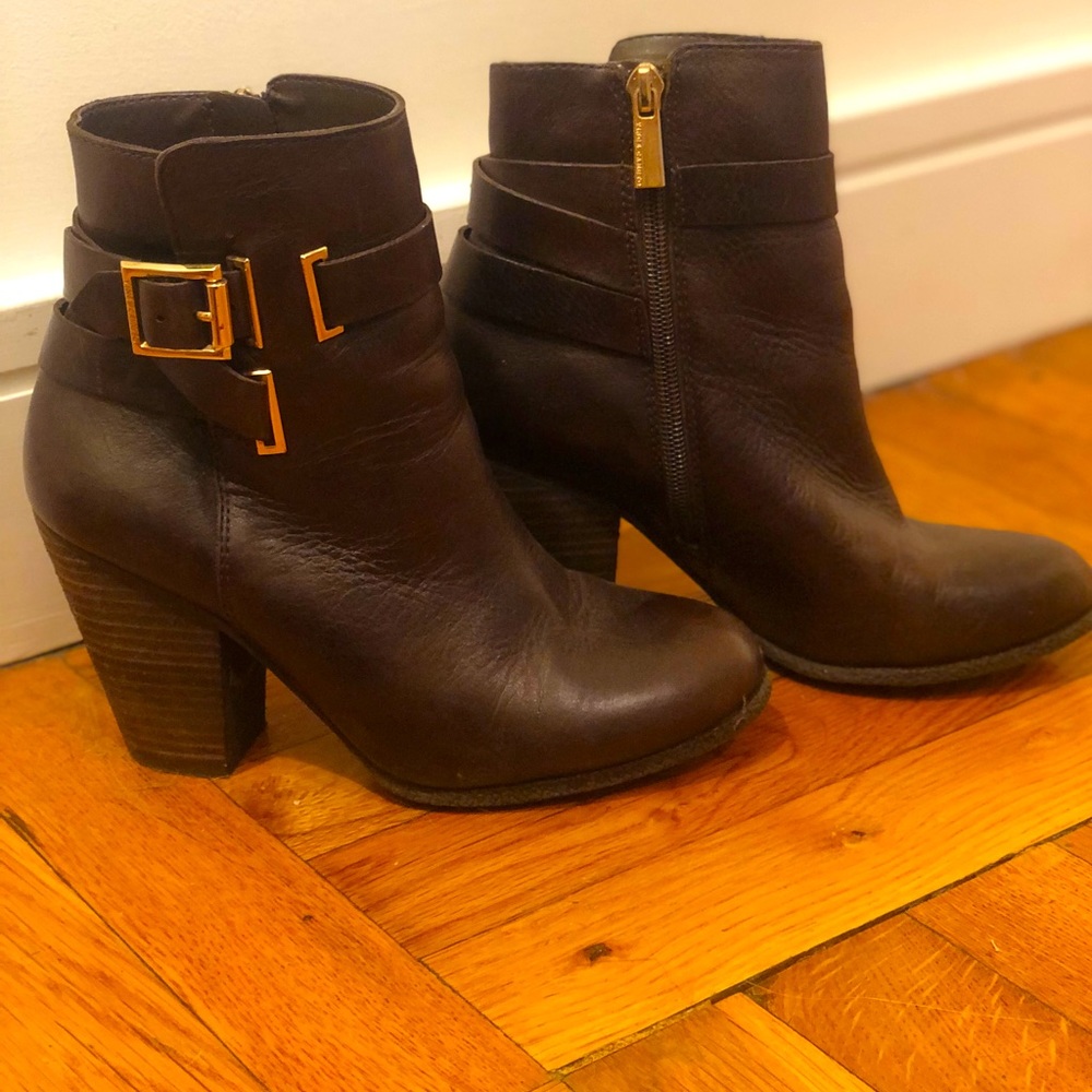 Vince Camuto Leather Ankle Booties